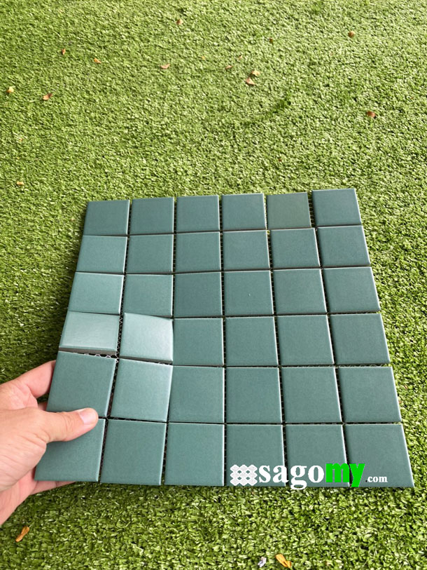 [DSC-2608-75703] Gạch Mosaic Màu Xanh Lá Mờ