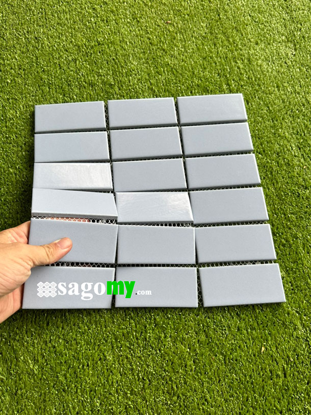 [DSC-2608-38272] Gạch Mosaic Hình Chữ Nhật Màu Xanh Biển Mờ
