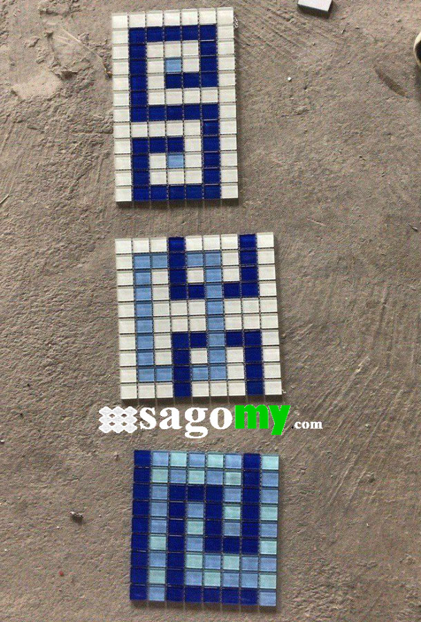 [DSC-2608-72173] Gạch Mosaic Viền Thủy Tinh Hồ Bơi