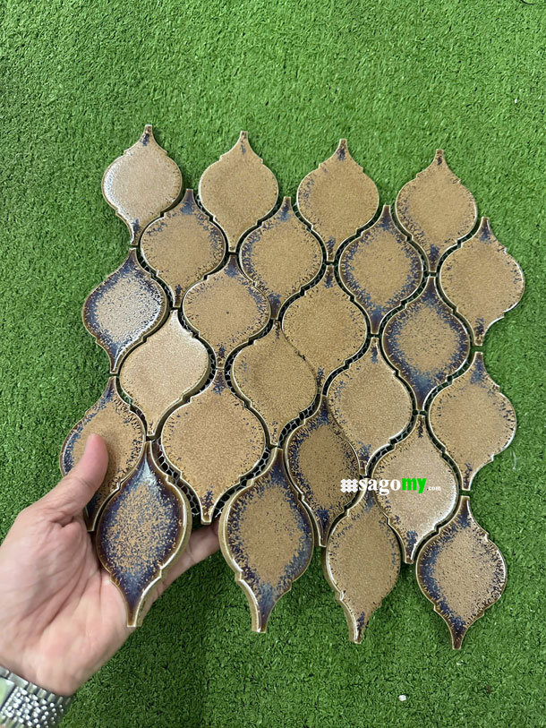 [DSC-2608-20184] Gạch Mosaic Lồng Đèn Màu Vàng Cổ Điển