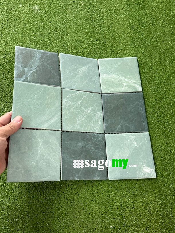 [DSC-2608-33037] Gạch Mosaic Vuông 10x10 Cm Màu Xanh Rêu