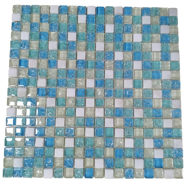 [DSC-2607-23458] Gạch mosaic hồ bơi và ốp tường DBDMC DLT03 xanh da trời, phong cách parquet hiện đại
