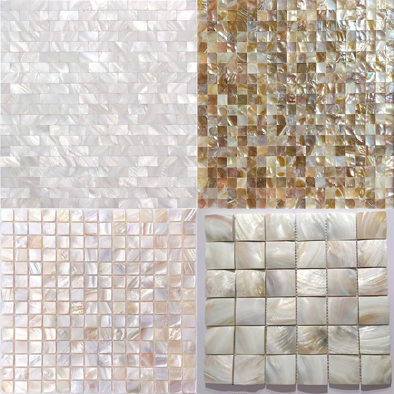 [DSC-2607-87866] Gạch mosaic vỏ sò biển tự nhiên hiện đại chất lượng cao, chống nước, trang trí tường ngoại thất căn hộ