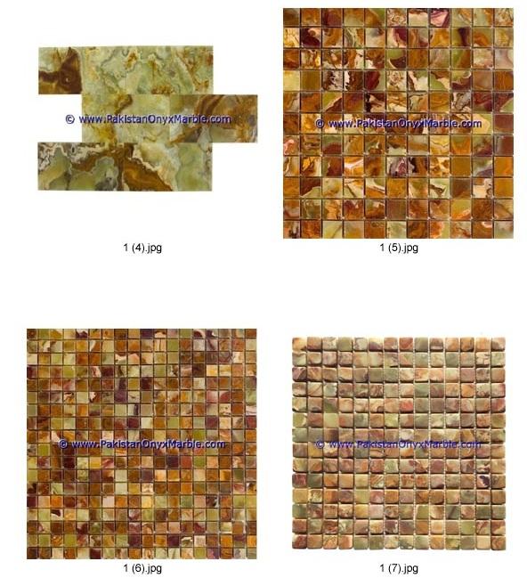 [DSC-2607-30121] Gạch Mosaic Onyx Xanh Lá Polished Multi-Brick - Lát Sàn & Tường