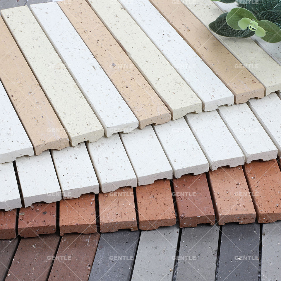 [DSC-2607-95425] Gạch mosaic đất nung đỏ GENTLE A22TH813S dạng thanh ốp tường và lát sàn