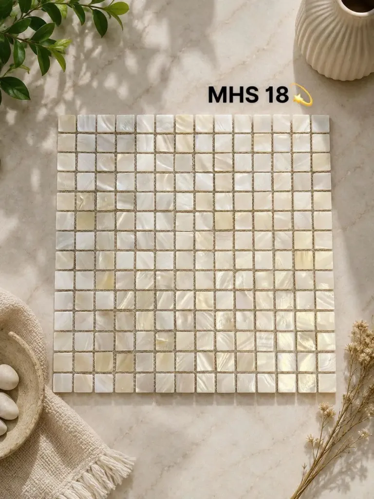 [DSC-MHS18-1] Gạch mosaic khảm trai, KT vỉ 306x306mm, mã MHS18-1 (11 vỉ/thùng/1.023m2)