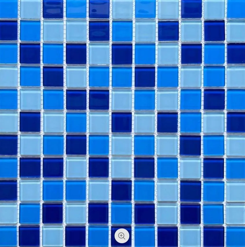 [DSC-SL0071] Gạch mosaic màu xanh, KT vỉ 300x300mm, KT chip 25x25mm, mã SL0071 (22 vỉ/hộp/2m2)