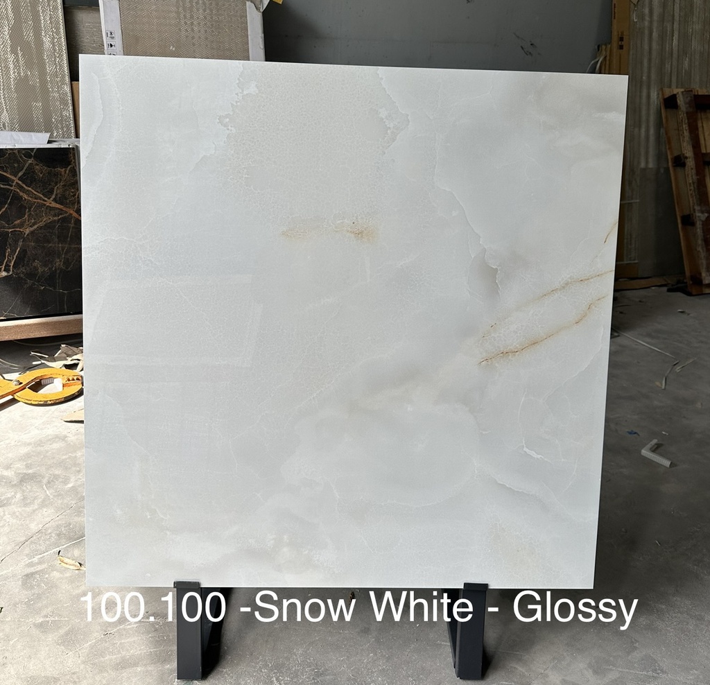 Gạch Ấn Độ 1000x1000mm Snow White - Glossy