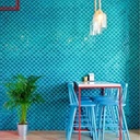 Gạch Mosaic vảy cá màu xanh MHF 01