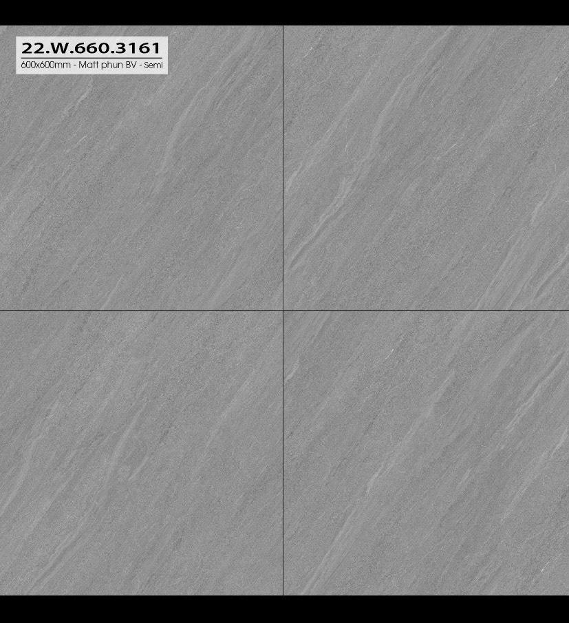 Gạch 600x600mm men matt xương đá 22W660.3161