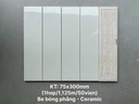 Gạch thẻ be bóng phẳng KT 75x300mm PSTA75301