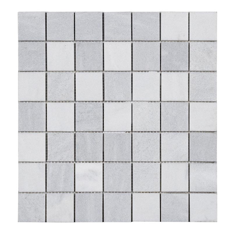 Đá mosaic xám lông chuột vuông bóng 42x42mm 42PV003