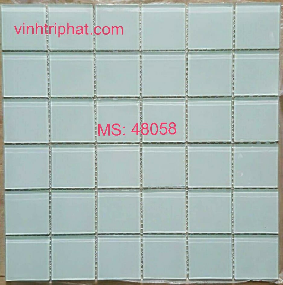 Gạch Mosaic thủy tinh 48x48mm mã 48058