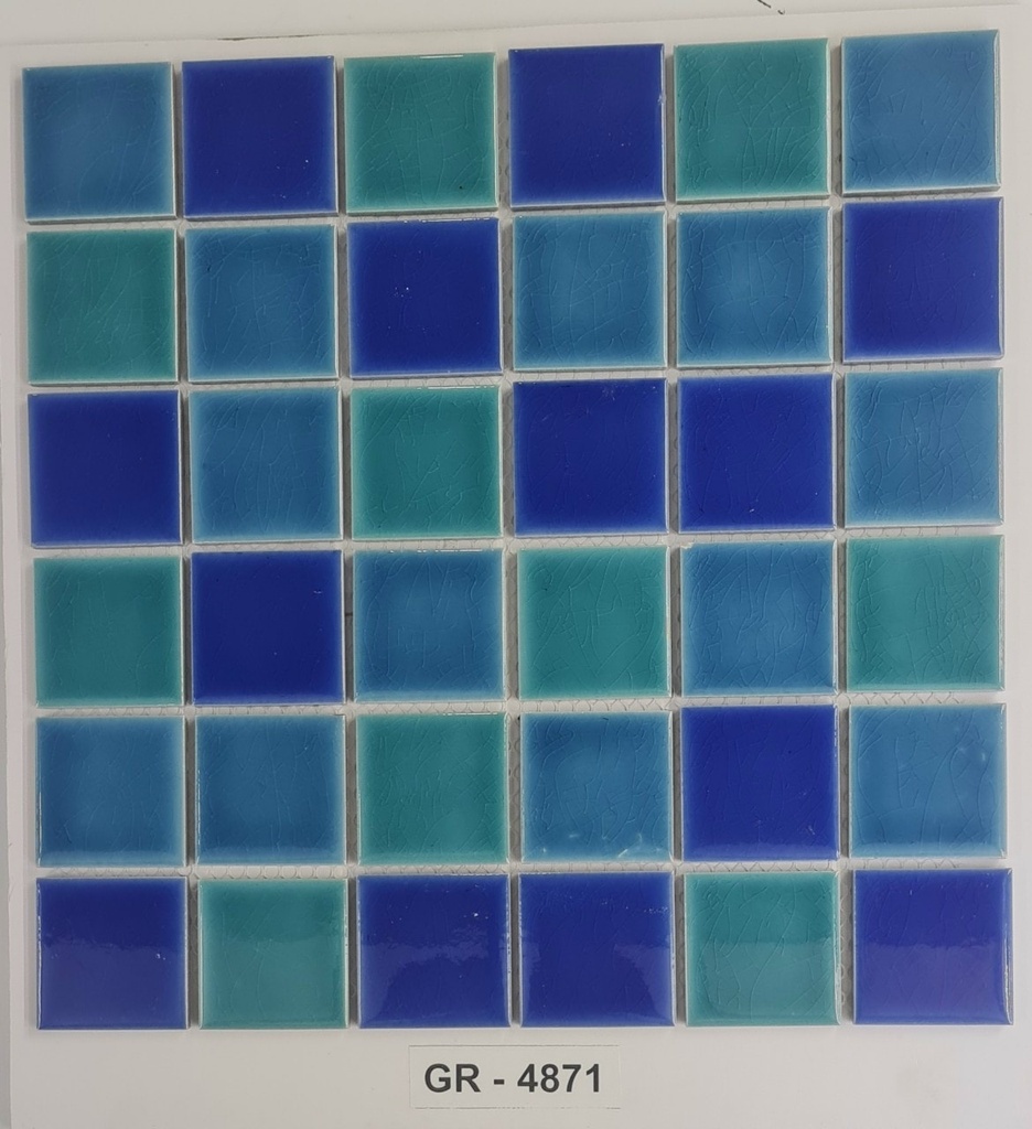 Gạch Mosaic gốm rạn 48x48mm mã GR - 4871