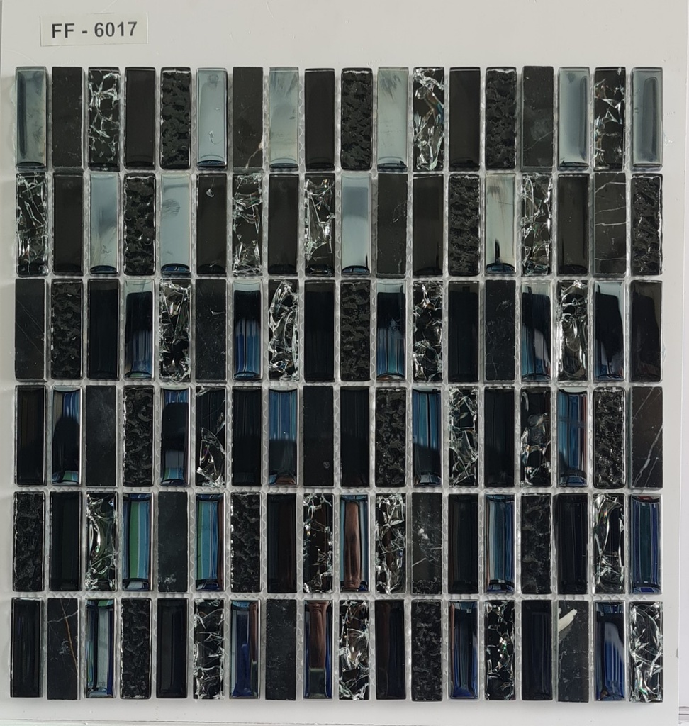 Gạch Mosaic thủy tinh 15x48mm mã FF - 6017