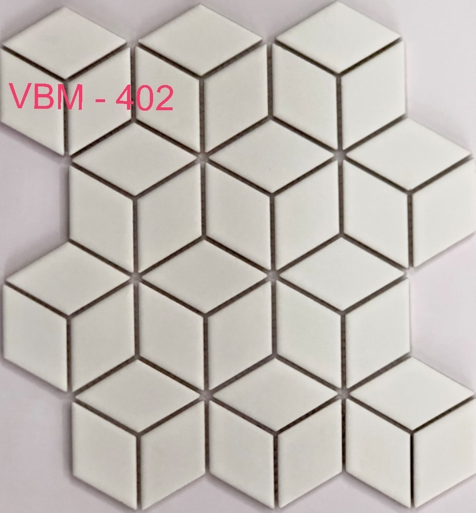 Gạch Mosaic lục giác đen mờ VBM - 401