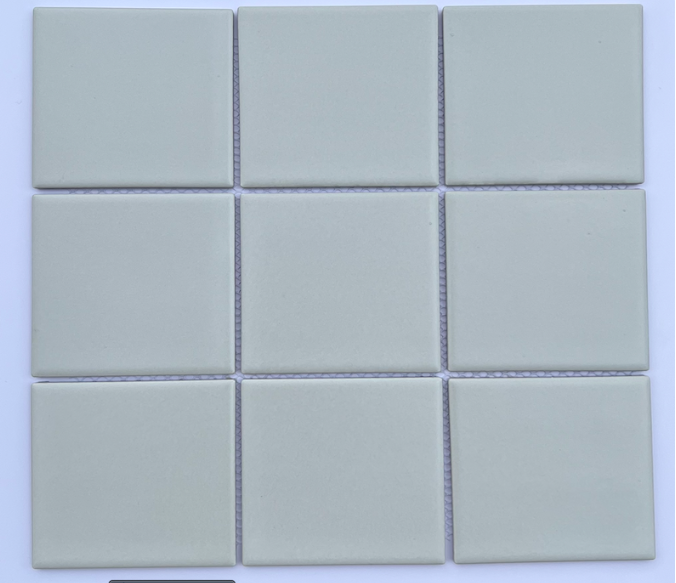 Gạch mosaic 97x97mm xám nhạt mờ S923M-B