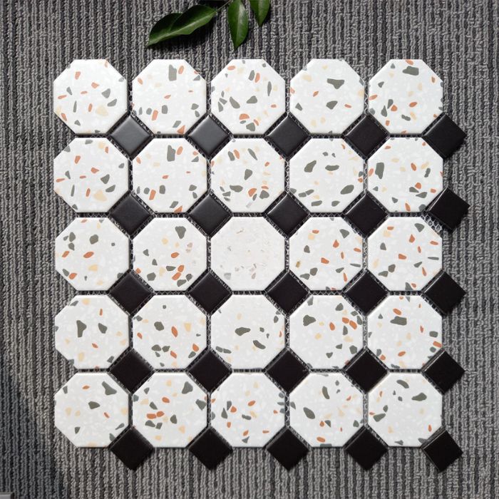 Gạch Mosaic giả Terrazzo bát giác INT62