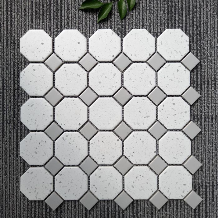 Gạch Mosaic giả Terrazzo bát giác INT64