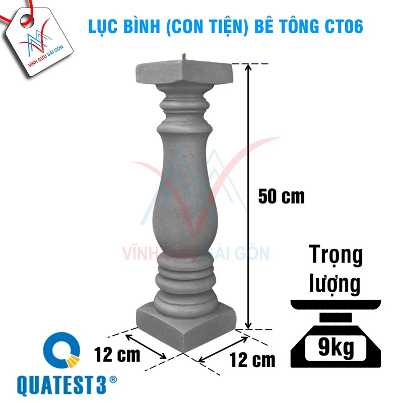 Lục bình (con tiện) 120x120x500mm 06