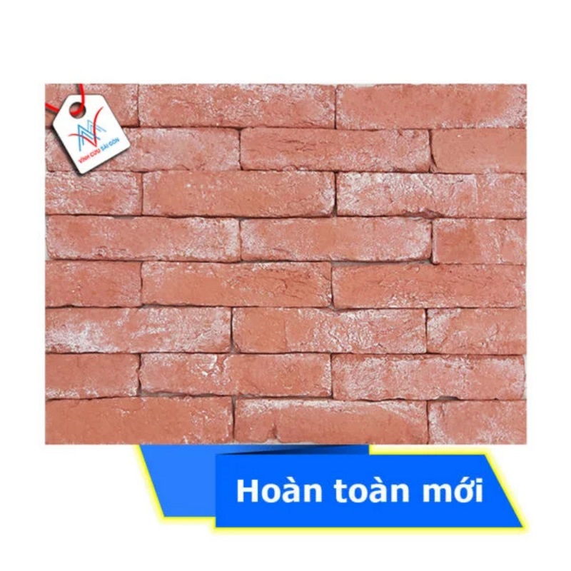 Gạch cổ ốp tường trắng đỏ 200x45x15mm B01