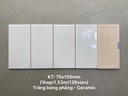 G​​ạch thẻ Việt Nam  KT 75x150mm trắng bóng phẳng loại 1  mã STA75150