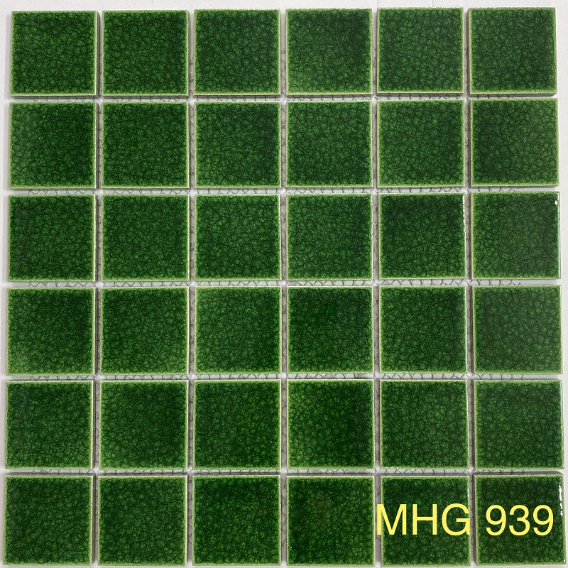 Gạch Mosaic men rạn xanh lá mã MHG 939