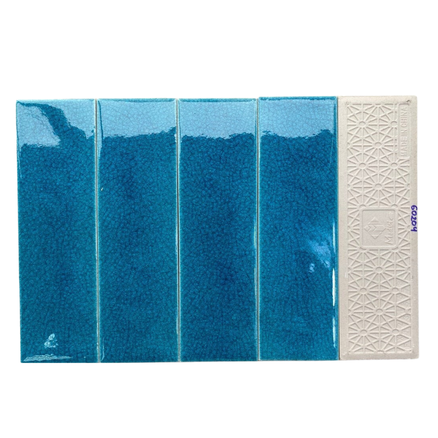 Gạch gốm men rạn 60x200mm xanh dương mã MBL60204