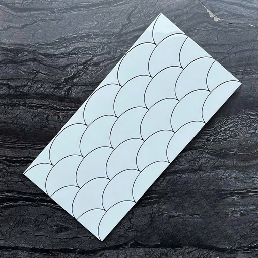 [6501] Gạch 30x60 trang trí vảy cá Trắng 6501