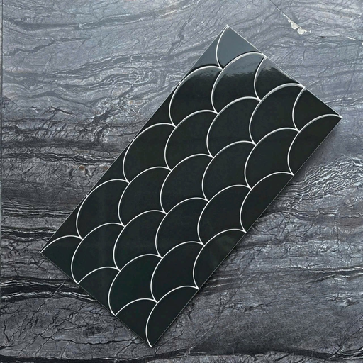 Gạch 30x60 trang trí vảy cá Xanh 6544