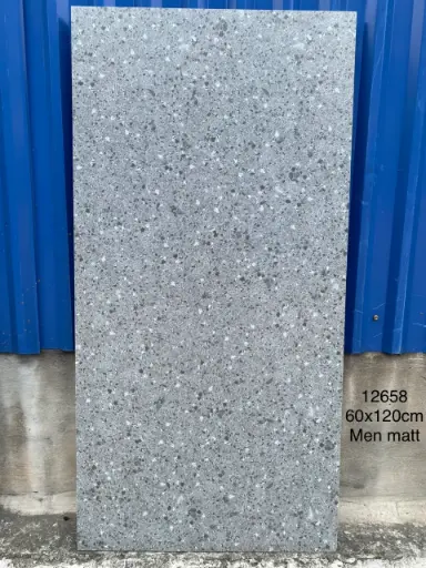 Gạch Terrazzo TQ, KT 600x1200 mm Xương Porcelain mờ phẳng mã 12658