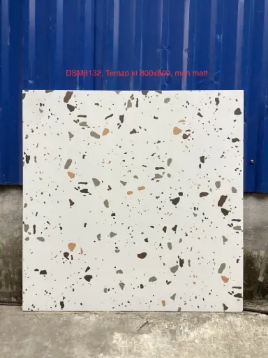 Gạch Terrazzo TQ, KT 800x800mm, Xương Porcelain mặt mờ mã DSM8132 (1h/1.92m/3v)