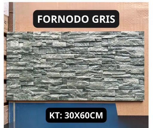Gạch Ốp Tường Giả Đá Nhập Khẩu Ấn Độ kt 300x600mm Mã Fornodo Gris