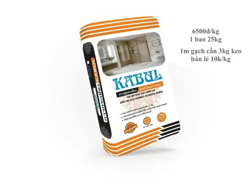 Keo dán gạch màu trắng KABUL 25kg