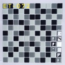Gạch Mosaic thủy tinh 25x25mm ET-072