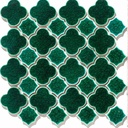 Gạch Mosaic bông hoa màu xanh lá 70x70mm AB08