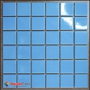 Gạch Mosaic gốm xanh da trời nhạt men bóng chip KT 48x48mm mã 3478