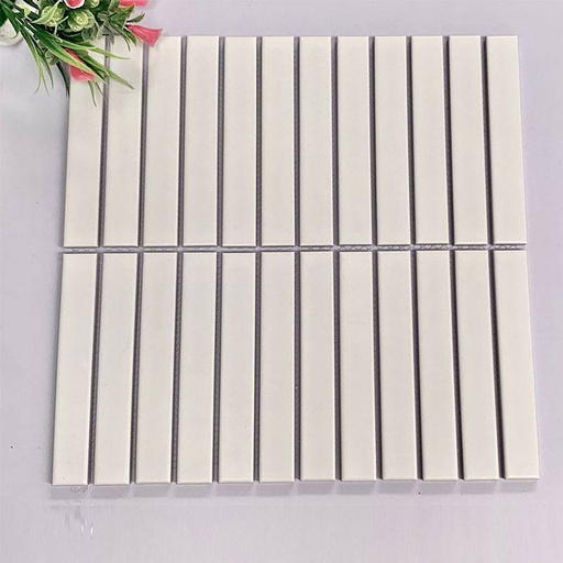 [2201] Gạch Mosaic que trắng mã 2201