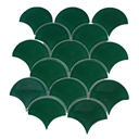 Gạch Mosaic vảy cá xanh lá men bóng GP-FT110GR