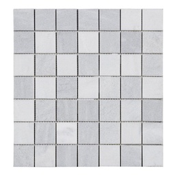 [42PV003] Đá mosaic xám lông chuột vuông bóng 42x42mm 42PV003