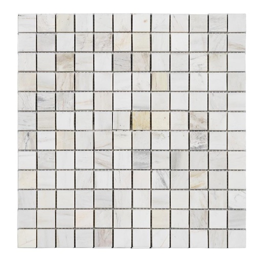 [25PV001.2] Đá mosaic đá vân gỗ chíp vuông bóng 25x25mm 25PV001.2