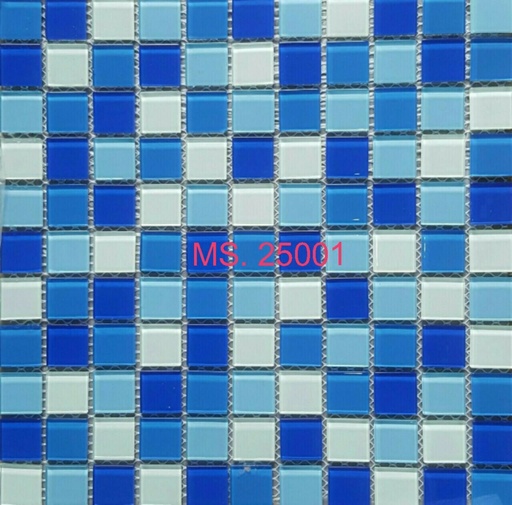 [25001] Gạch Mosaic thủy tinh viên 25x25mm mã 25001