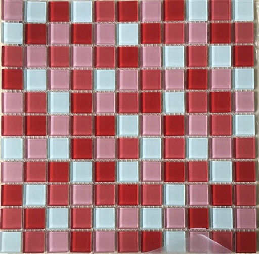 [25009] Gạch Mosaic thủy tinh viên 25x25mm mã 25009