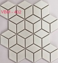 Gạch Mosaic lục giác trắng mờ VBM - 402