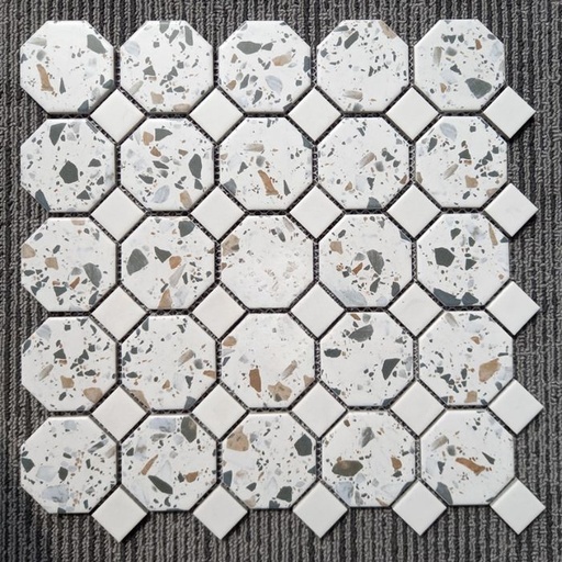 [INT63] Gạch Mosaic giả Terrazzo bát giác INT63