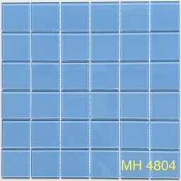 Gạch mosaic thủy tinh 48x48mm màu xanh dương nhạt MH 4804