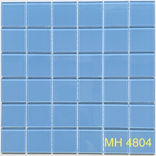 Gạch mosaic thủy tinh 48x48mm màu xanh dương nhạt MH 4804