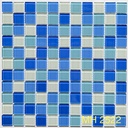 Gạch mosaic thủy tinh 25x25mm trộn màu MH 2522
