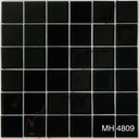 Gạch mosaic thủy tinh 48x48mm màu đen MH 4809