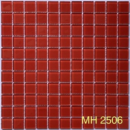 Gạch mosaic thủy tinh 25x25mm màu đỏ MH 2506